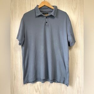 Banana Republic Men's XXL Pima Cotton Grayish Blue 3 Button Polo EUC